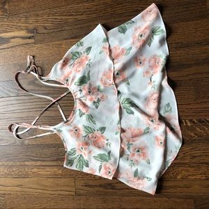 Forever 21 Floral Tank Top Size Small